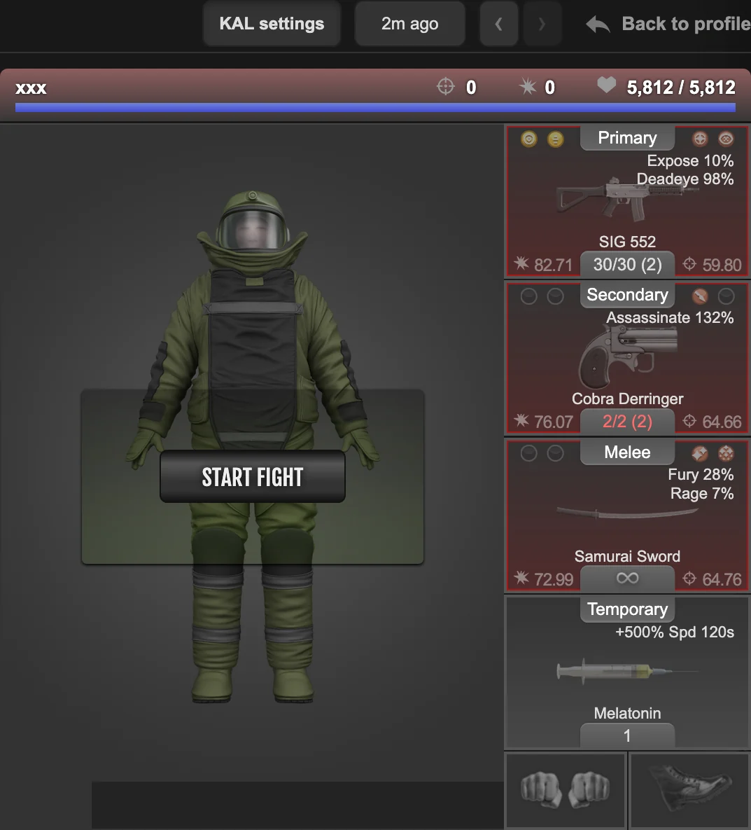 KAL loadout labels displayed directly on Torn's attack page